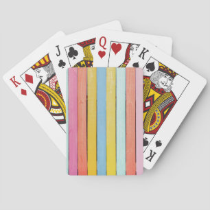 Pastel Picket Fence   Aesthetic Cottagecore Poker Cards