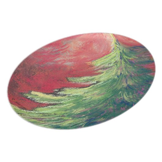 Pastel Pine Tree/Plate Melamine Plate (Left Side)