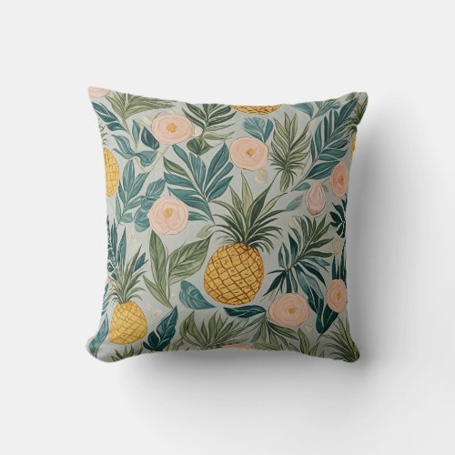 Pastel Pineapple Throw Pillow