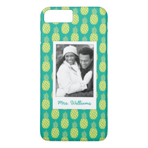 Pastel Pineapples   Add Your Photo & Name iPhone 8 Plus/7 Plus Case