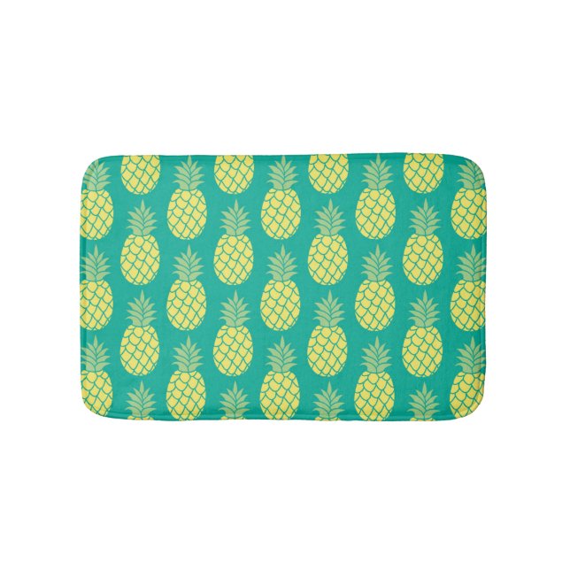 Pastel Pineapples Bathroom Mat (Front)