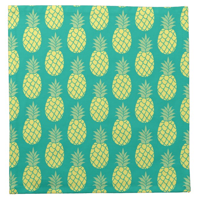 Pastel Pineapples Cloth Napkin (Front)