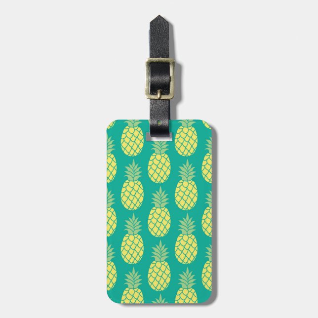 Pastel Pineapples Luggage Tag (Front Vertical)