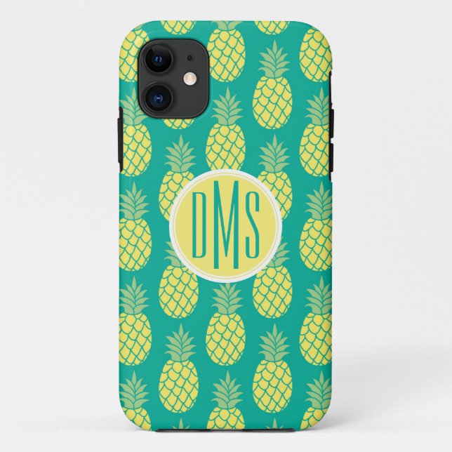 Pastel Pineapples | Monogram Case-Mate iPhone Case (Back)