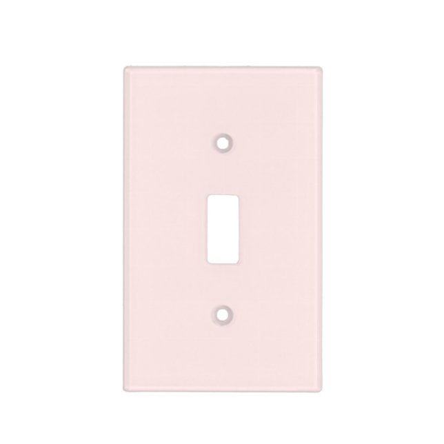 Pastel Pink 1 Light Switch Cover (Front)