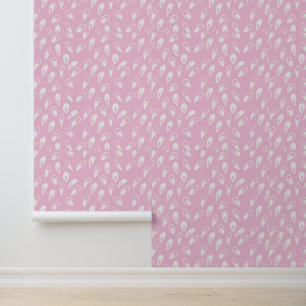 Pastel Pink Abstract Drops Pattern Wallpaper