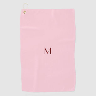 pastel pink - add monogram golf towel