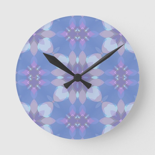 Pastel Pink and Blue #1 Round Clock (Front)