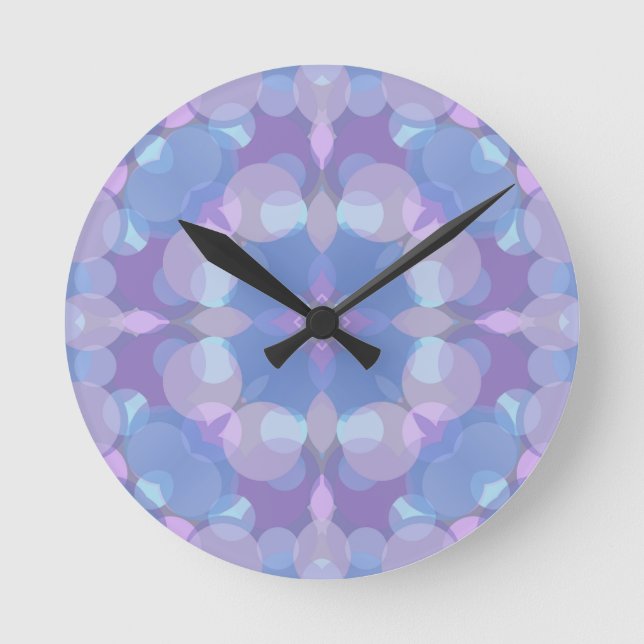Pastel Pink and Blue #2 Round Clock (Front)