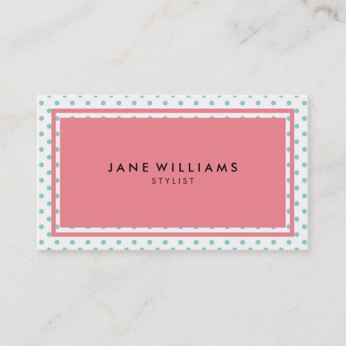 Pastel Pink and Blue Business Card