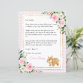 Pastel Pink and Gold Letter From The Easter Bunny (Standing Front)
