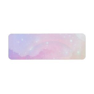 Pastel Pink and Lavender Return Address Label