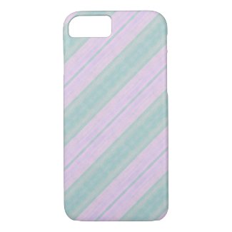 Pastel pink and light green diagonal stripes lines Case-Mate iPhone case