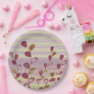 Pastel Pink and Mauve Paper Plates