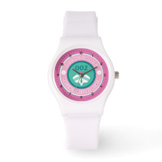 Pastel pink and minty green pickleball watch