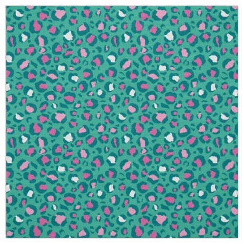 Pastel pink and minty panther fabric