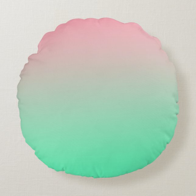 Pastel pink and pale green should always be seen  round pillow (Front)