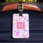 Pastel Pink and Purple Floral Custom Monogrammed
