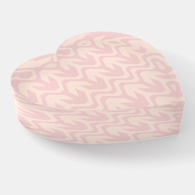 Pastel Pink and Purple Interlocking Pattern Paperweight (Angled)