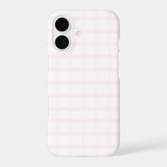 Pastel Pink And Rose Quartz Pink Gingham Pattern Case-Mate iPhone Case (Back)