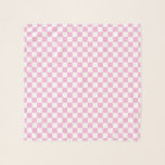 Pastel Pink and White Checkerboard Jockey Silks Scarf<br><div class="desc">An elegant pastel pink checkerboard scarf or wrap to complement your derby day outfit for a stylish day at the races or a horse racing derby party. This pink and white checkered print is inspired by classic jockey silk You can customize the colors in the design tool for perfect coordination...</div>