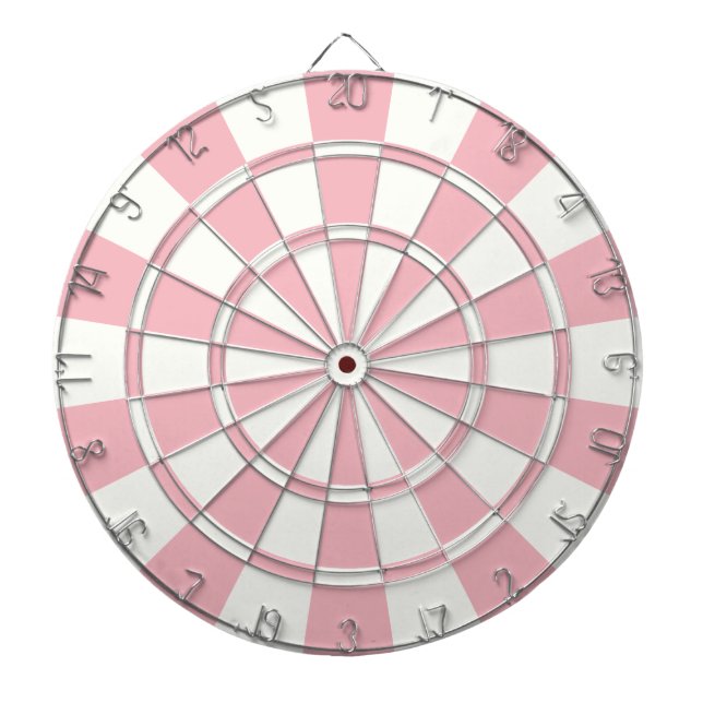 Pastel Pink And White Dart Board (Front)