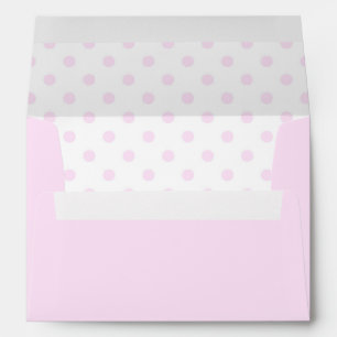 Pastel Pink and White Polka Dots Envelope