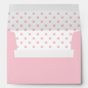 Pastel Pink and White Polka Dots Envelope
