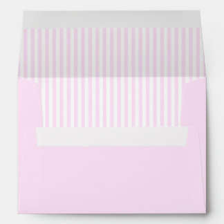 Pastel Pink and White Stripe Envelope