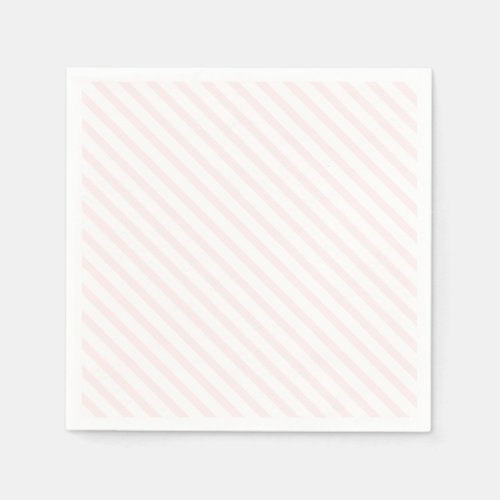 Pastel Pink And White Striped  Napkins