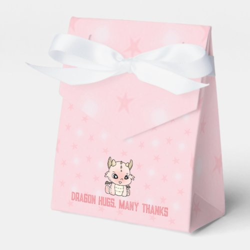 Pastel pink baby dragon  favor boxes