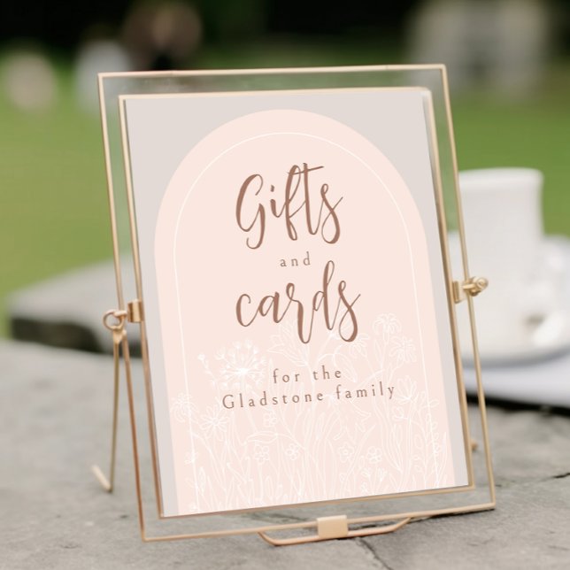 Pastel Pink Baby In Bloom Shower Gift Table Sign (Creator Uploaded)