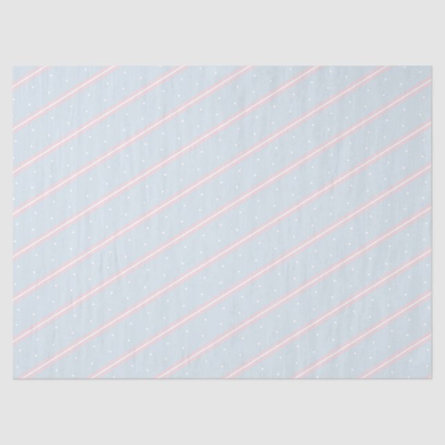 Pastel Pink, Blue and White Tissue Paper (Front)
