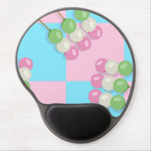Pastel Pink Blue Checkered Dango Gel Mousepad