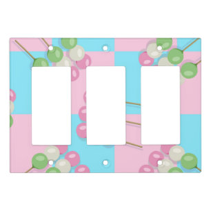Pastel Pink Blue Checkered Dango Light Cover