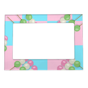 Pastel Pink Blue Checkered Dango Magnetic Frame