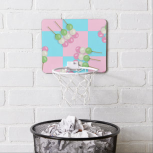 Pastel Pink Blue Checkered Dango Mini Hoop