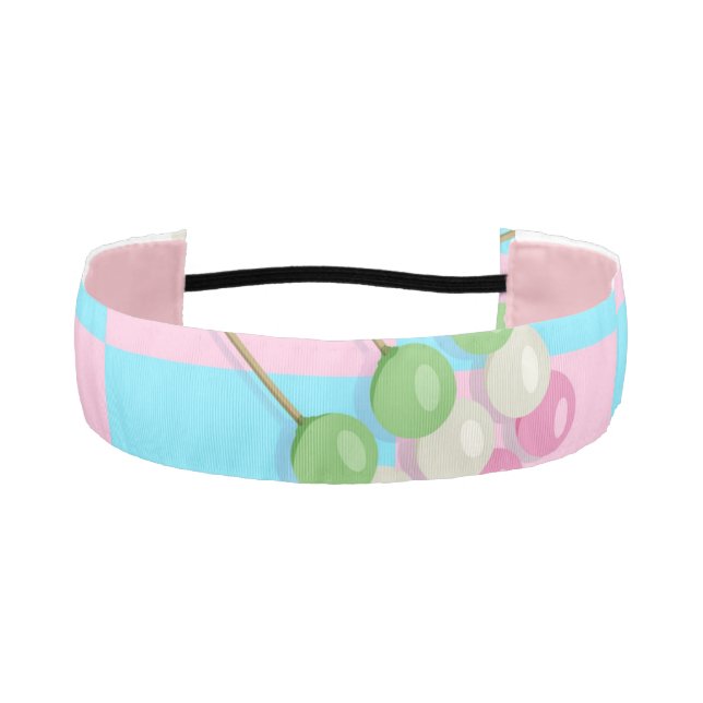 Pastel Pink Blue Checkered Dango NonSlip Headbands (Front)