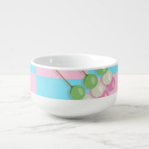 Pastel Pink Blue Checkered Dango Soup Mug