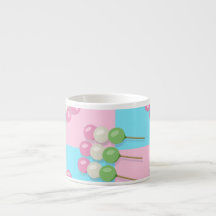 Pastel Pink Blue Checkered Dango Specialty Mug