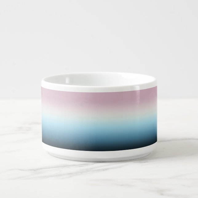 Pastel Pink & Blue Gradient Indigo Rose Ombre    Bowl (Center)