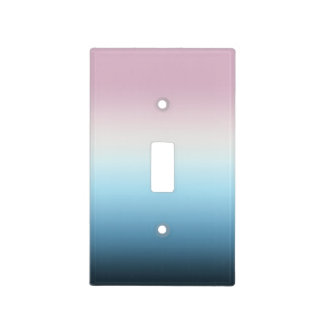 Pastel Pink & Blue Gradient Indigo Rose Ombre Light Switch Cover