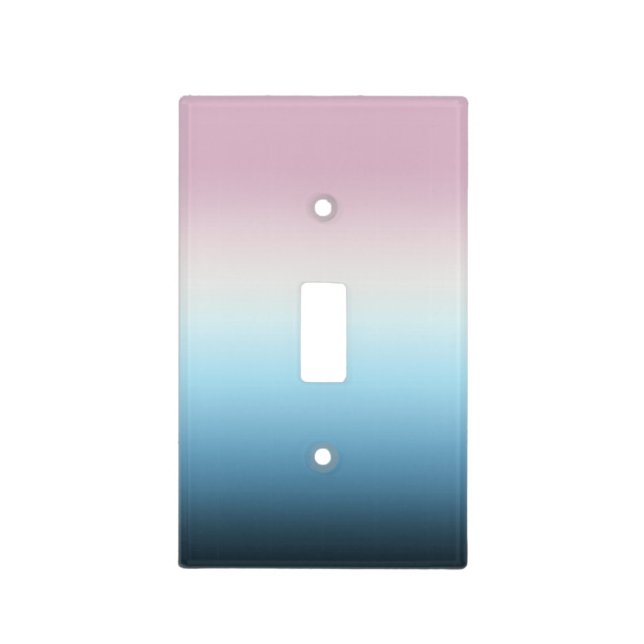 Pastel Pink & Blue Gradient Indigo Rose Ombre   Light Switch Cover (Front)
