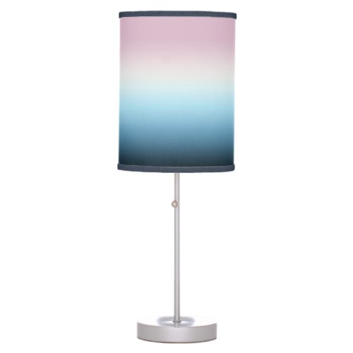 Pastel Pink  Blue Gradient Indigo Rose Ombre  Table Lamp