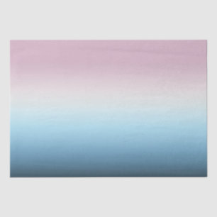 Pastel Pink & Blue Gradient Indigo Rose Ombre   Tissue Paper