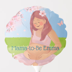 Pastel Pink Blue Green Mama-to-Be Baby Shower Balloon