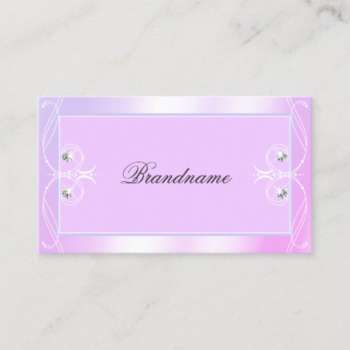 Pastel Pink Blue Sparkle Diamonds Ornate Ornaments Business Card