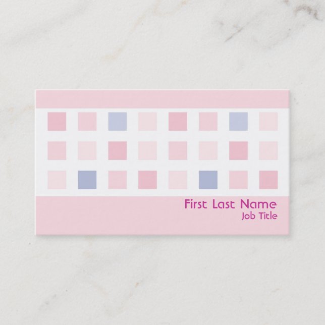 Pastel pink blue squares general custom cards (Front)