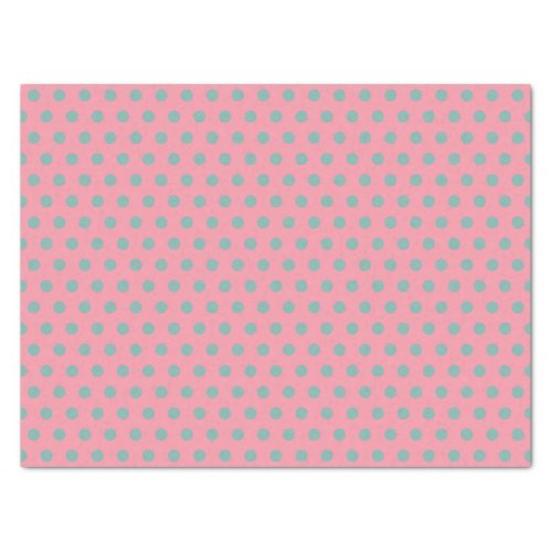 Pastel Pink Blue Teal Polka Dots  Tissue Paper