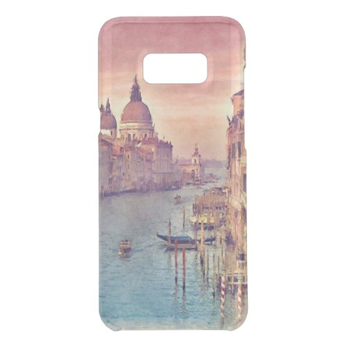 Pastel Pink Blue Venice Canal Grande Watercolor Uncommon Samsung Galaxy S8 Case